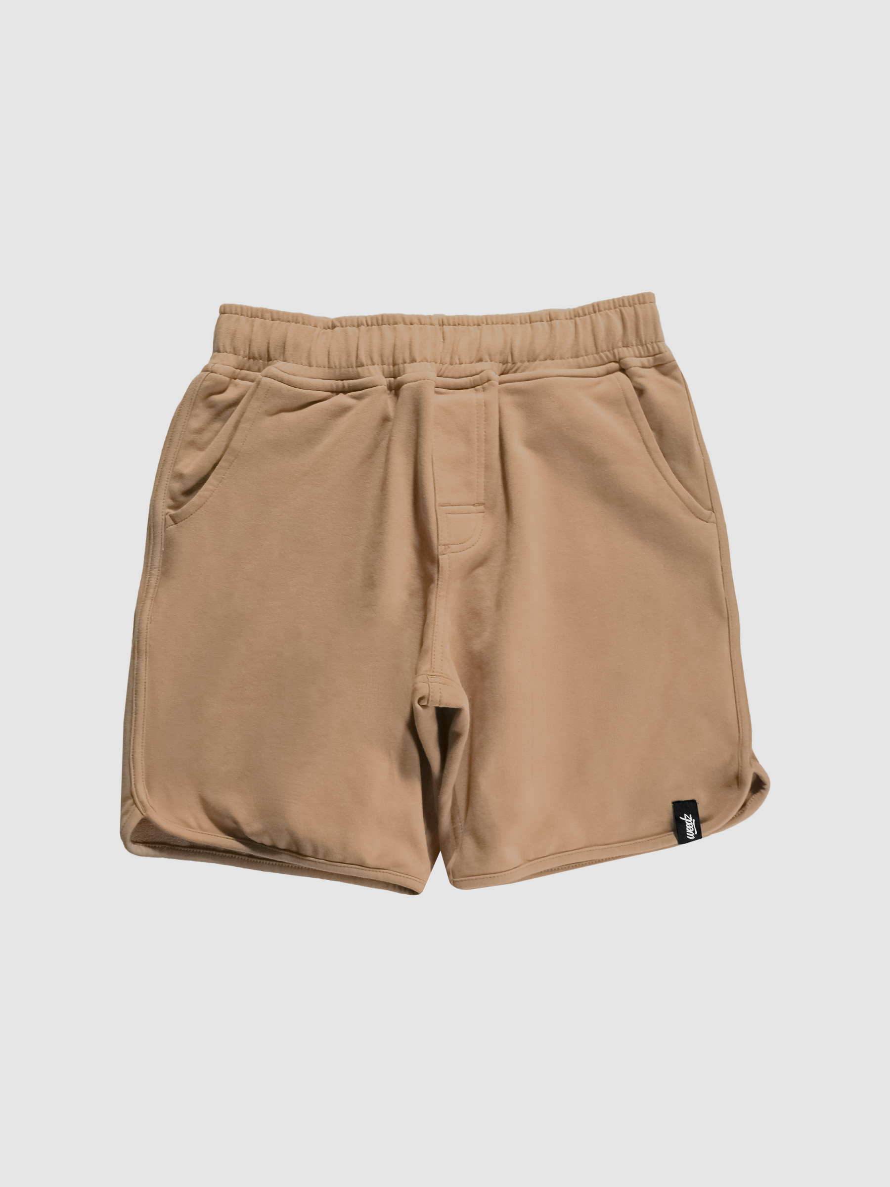 Walkshort Moletom Stretch Bege