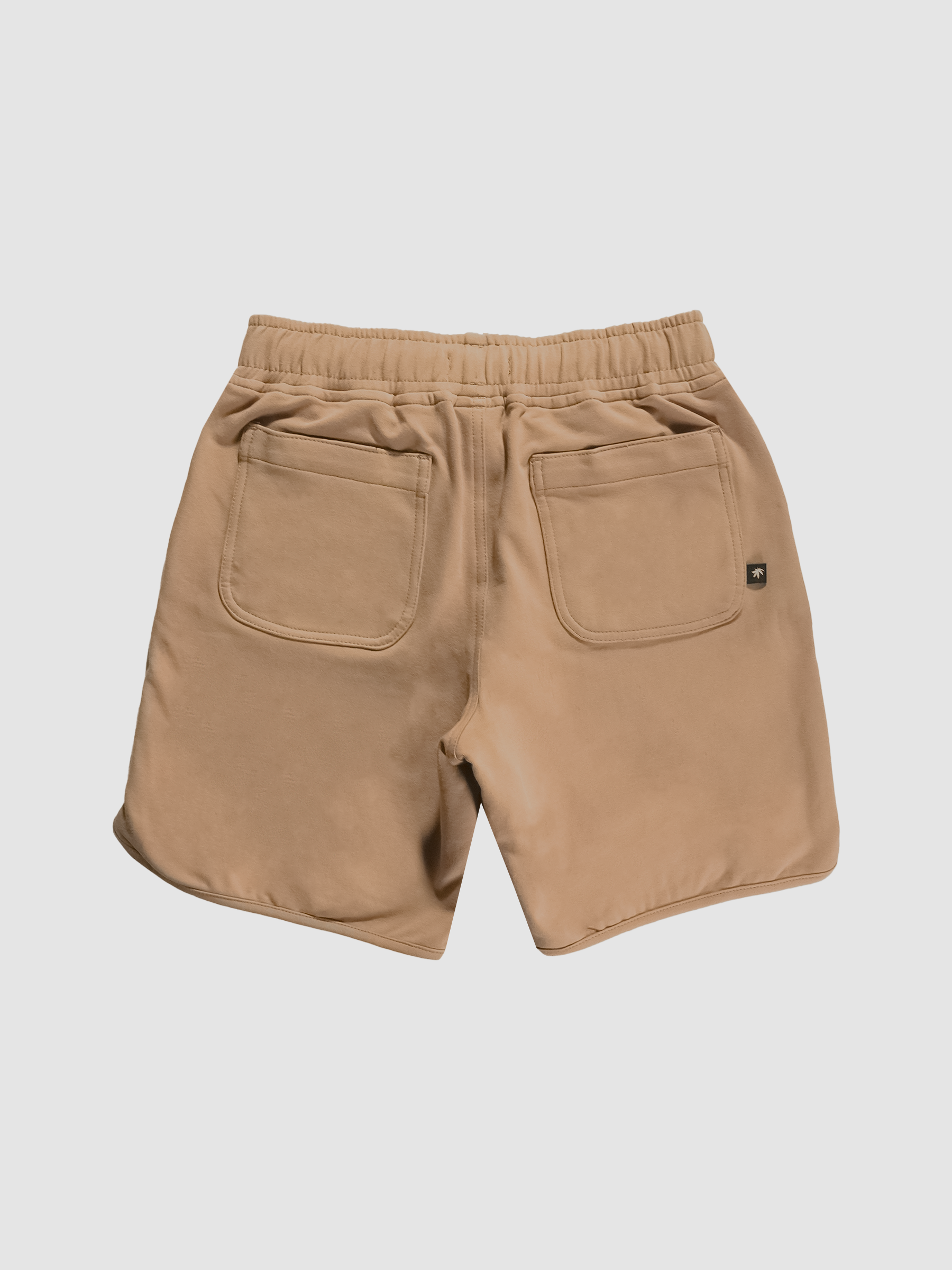 Walkshort Moletom Stretch Bege