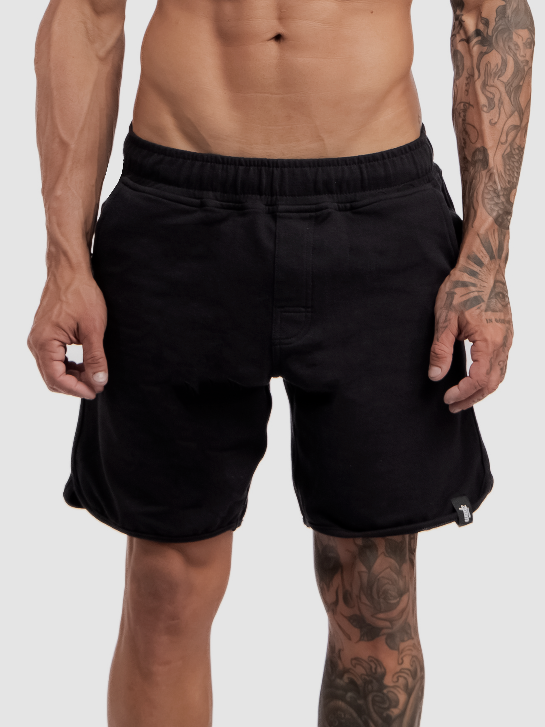 Walkshort Moletom Stretch Preto