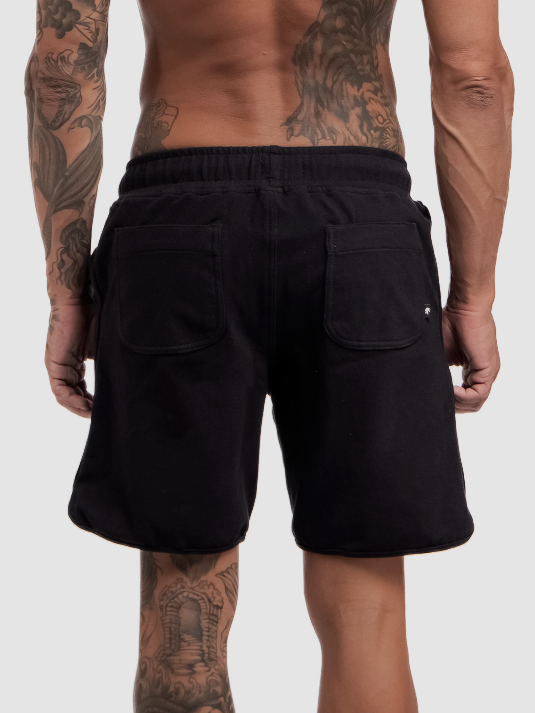 Walkshort Moletom Stretch Preto