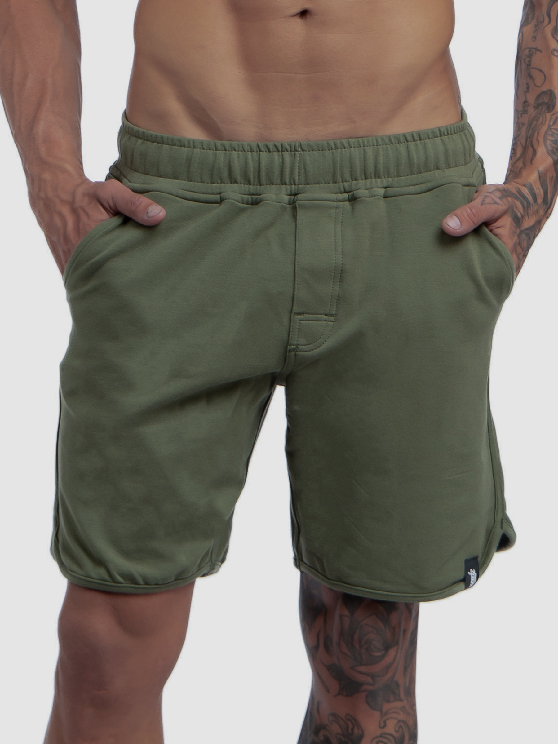 Walkshort Moletom Stretch Verde