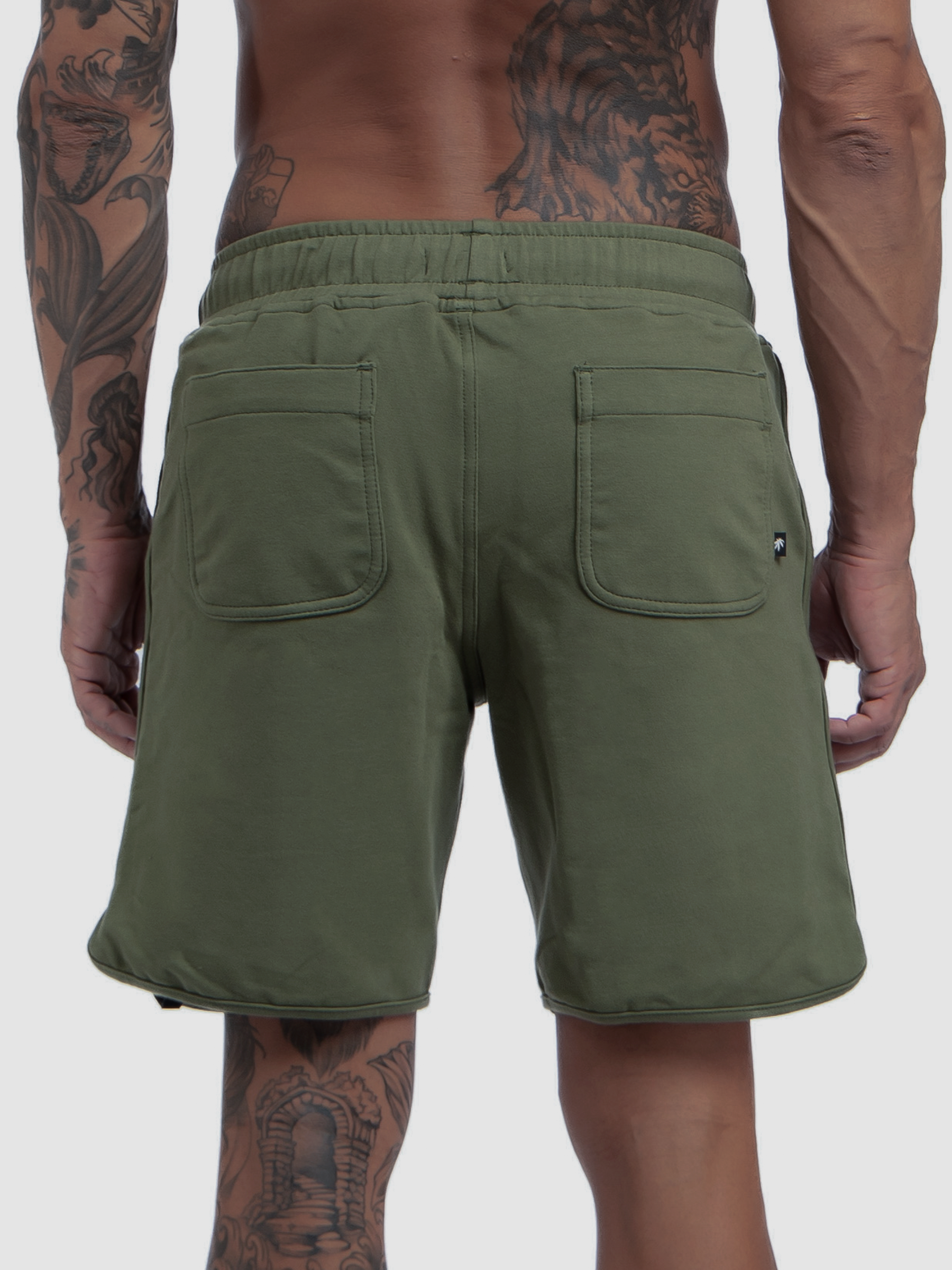 Walkshort Moletom Stretch Verde