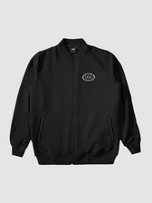 Bomber Jacket preto Weedz Apparel streetwear canábico