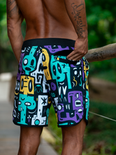 Hybrid Boardshort estampado Weedz Apparel streetwear e beachwear